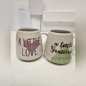Source Unknown Heart and Leaf Mugs